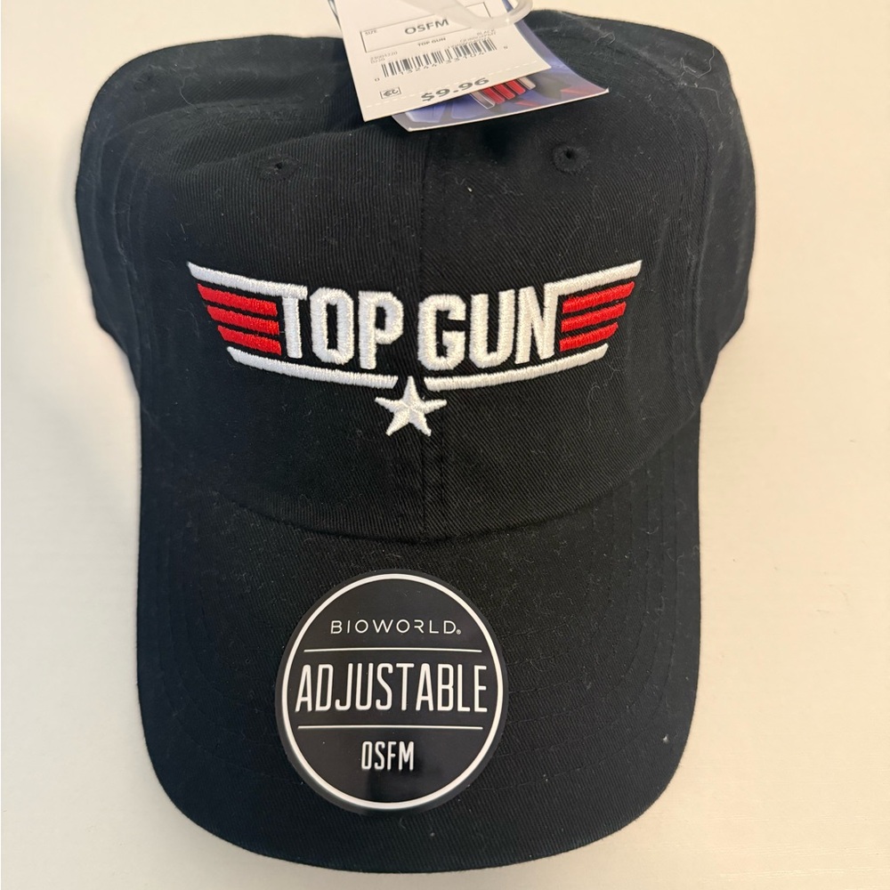 Top Gun Black Adjustable Cap